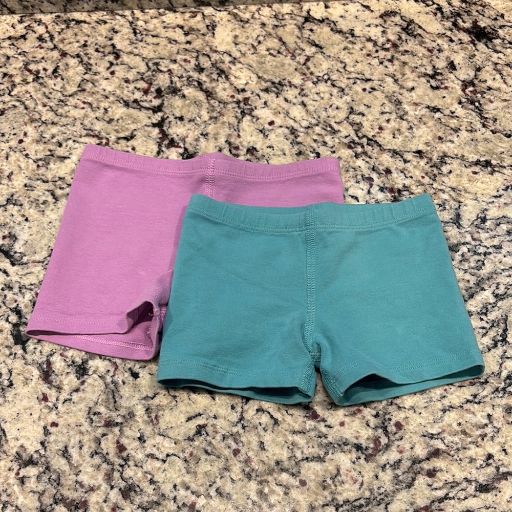 “Primary” Under Dress Shorts, 2-3 Size, Teal and Purple Color, EUC